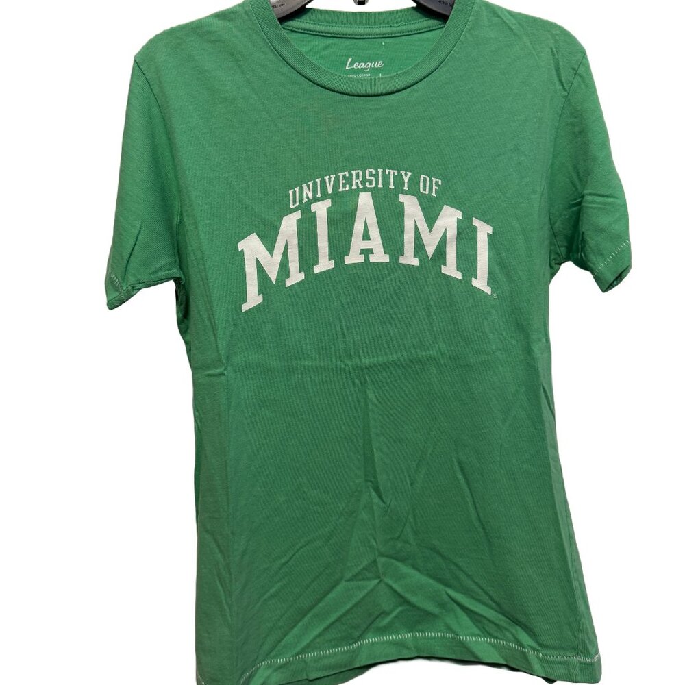 University of Miami League Women's Fitted Tee Shirt, Large